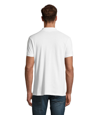 PERFECT MEN Polo 180g - White bedrucken, Art.-Nr. S11346-WH-5XL