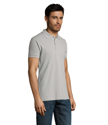 PERFECT MEN Polo 180g - Pure Grey bedrucken, Art.-Nr. S11346-PG-M PERFECT MEN Polo 180g - Pure Grey bedrucken, Art.-Nr. S11346-PG-M