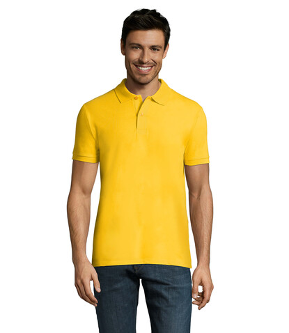 PERFECT MEN Polo 180g - Gold bedrucken, Art.-Nr. S11346-GO-M