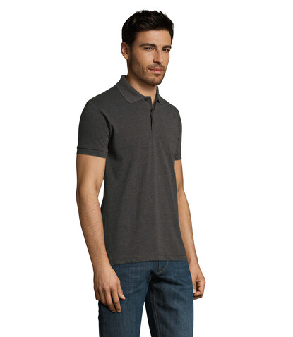 PERFECT MEN Polo 180g - Charcoal Melange bedrucken, Art.-Nr. S11346-CE-S PERFECT MEN Polo 180g - Charcoal Melange bedrucken, Art.-Nr. S11346-CE-S