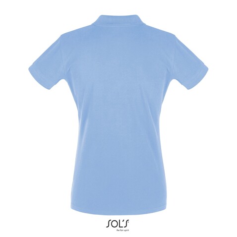 PERFECT DAMEN POLO 180g - Sky Blue Pique bedrucken, Art.-Nr. S11347-SP-M PERFECT DAMEN POLO 180g - Sky Blue Pique bedrucken, Art.-Nr. S11347-SP-M