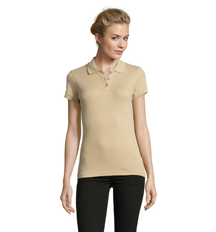 PERFECT DAMEN POLO 180g - Sand bedrucken, Art.-Nr. S11347-SA-L PERFECT DAMEN POLO 180g - Sand bedrucken, Art.-Nr. S11347-SA-L