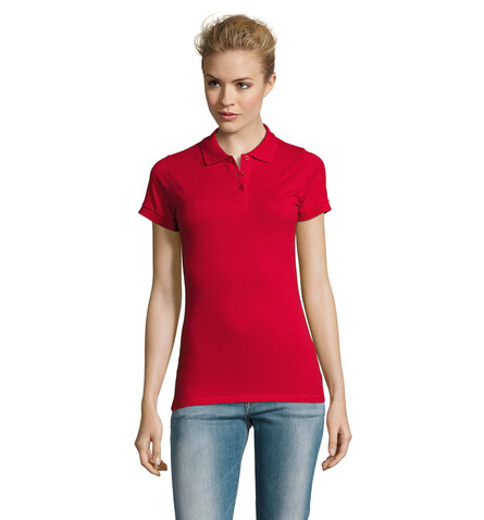 PERFECT DAMEN POLO 180g - Red bedrucken, Art.-Nr. S11347-RD-L PERFECT DAMEN POLO 180g - Red bedrucken, Art.-Nr. S11347-RD-L