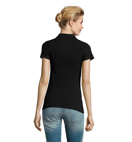 PERFECT DAMEN POLO 180g - Schwarz bedrucken, Art.-Nr. S11347-BK-3XL