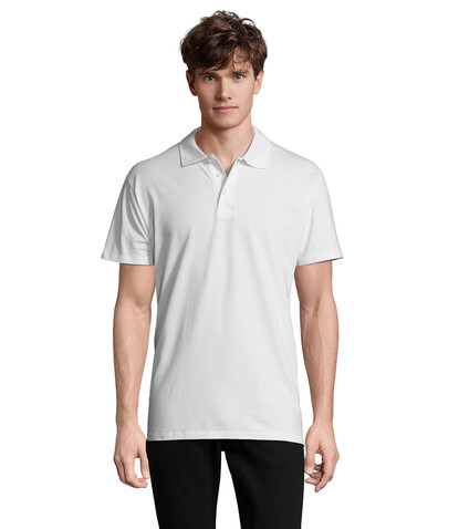 SPRING II MEN Polo 210g - White bedrucken, Art.-Nr. S11362-WH-XXL SPRING II MEN Polo 210g - White bedrucken, Art.-Nr. S11362-WH-XXL