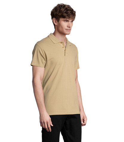 SPRING II MEN Polo 210g - Sand bedrucken, Art.-Nr. S11362-SA-S