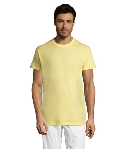 REGENT Uni T-Shirt 150g - Hellgelb bedrucken, Art.-Nr. S11380-PY-XS