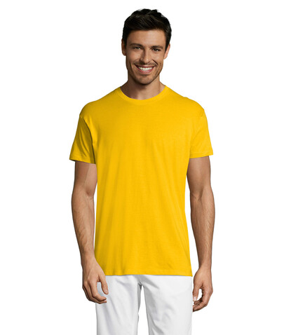 REGENT Uni T-Shirt 150g - Gold bedrucken, Art.-Nr. S11380-GO-L REGENT Uni T-Shirt 150g - Gold bedrucken, Art.-Nr. S11380-GO-L