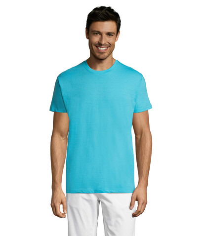 REGENT Uni T-Shirt 150g - Atoll-Blau bedrucken, Art.-Nr. S11380-AL-4XL