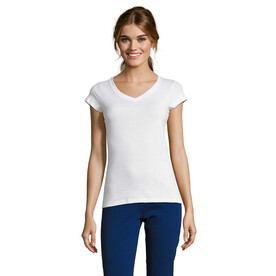 MOON DAMENT-SHIRT 150g - White bedrucken, Art.-Nr. S11388-WH-XXL