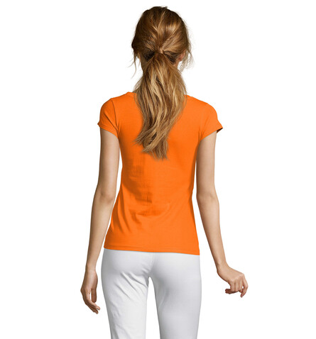 MOON DAMENT-SHIRT 150g - Orange bedrucken, Art.-Nr. S11388-OR-XL