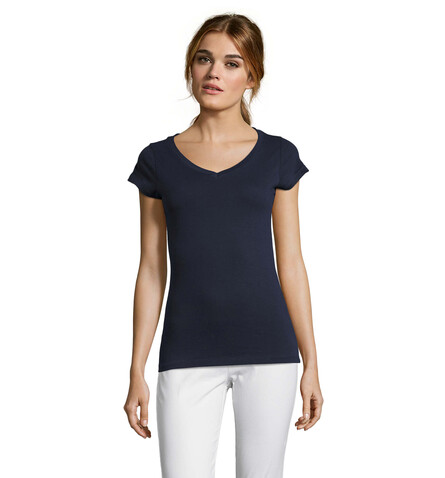 MOON DAMENT-SHIRT 150g - French Navy bedrucken, Art.-Nr. S11388-FN-L