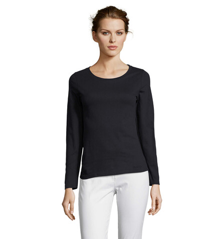 MAJESTIC DAMENT-SHIRT 150g - Navy bedrucken, Art.-Nr. S11425-NY-L MAJESTIC DAMENT-SHIRT 150g - Navy bedrucken, Art.-Nr. S11425-NY-L