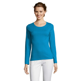 MAJESTIC DAMENT-SHIRT 150g - Aqua bedrucken, Art.-Nr. S11425-AQ-XXL