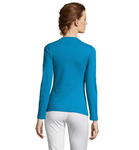 MAJESTIC DAMENT-SHIRT 150g - Aqua bedrucken, Art.-Nr. S11425-AQ-S MAJESTIC DAMENT-SHIRT 150g - Aqua bedrucken, Art.-Nr. S11425-AQ-S