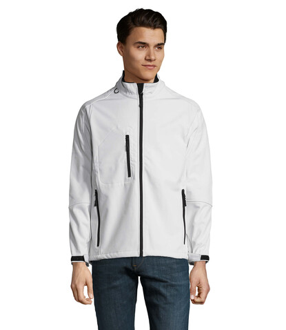 RELAX HERREN JACKE 340g - White bedrucken, Art.-Nr. S46600-WH-3XL