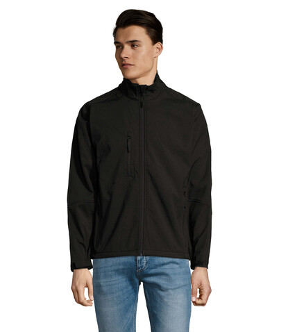 RELAX HERREN JACKE 340g - Schwarz bedrucken, Art.-Nr. S46600-BK-XL