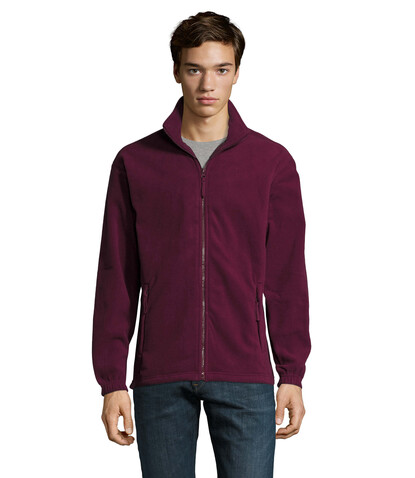 NORTH MEN Fleece-Jacke - Burgundy bedrucken, Art.-Nr. S55000-BG-XL NORTH MEN Fleece-Jacke - Burgundy bedrucken, Art.-Nr. S55000-BG-XL
