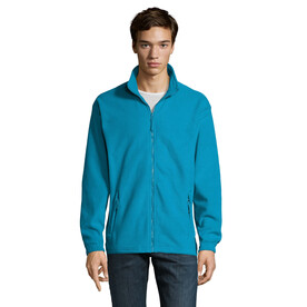 NORTH MEN Fleece-Jacke - Aqua bedrucken, Art.-Nr. S55000-AQ-XXL