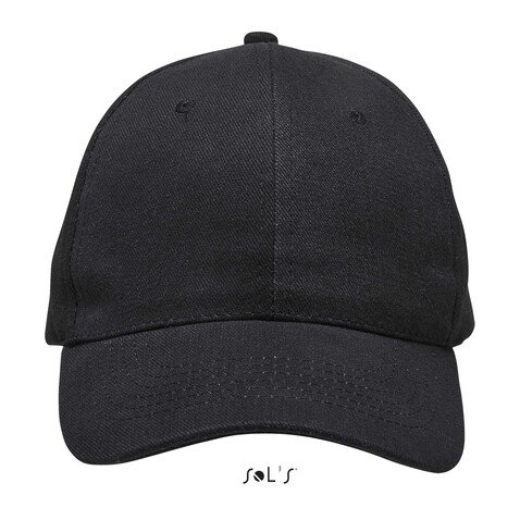 BUFFALO SIX PANEL CAP - Carbon-Grau bedrucken, Art.-Nr. S88100-GC-M