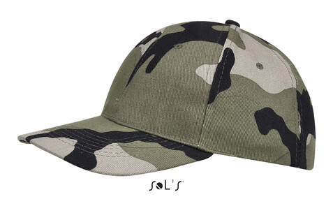 BUFFALO SIX PANEL CAP - Camo bedrucken, Art.-Nr. S88100-CA-M BUFFALO SIX PANEL CAP - Camo bedrucken, Art.-Nr. S88100-CA-M