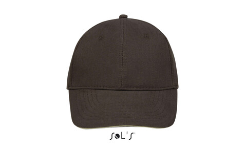 BUFFALO SIX PANEL CAP - Chocolate/Beige bedrucken, Art.-Nr. S88100-IP-M BUFFALO SIX PANEL CAP - Chocolate/Beige bedrucken, Art.-Nr. S88100-IP-M