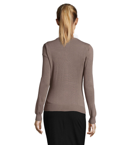 GALAXY WOMEN V-NECK SWEATER - Medium Grey bedrucken, Art.-Nr. S90010-EP-XL GALAXY WOMEN V-NECK SWEATER - Medium Grey bedrucken, Art.-Nr. S90010-EP-XL