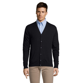 GOLDEN MEN V-NECK CARDIGAN - Navy bedrucken, Art.-Nr. S90011-NY-L