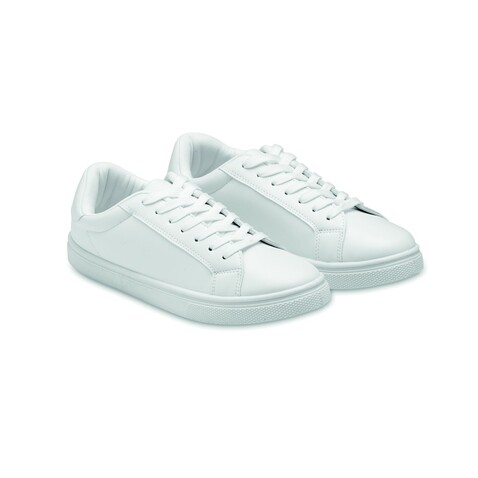 Sneakers aus PU Gr. 39 - Weiß bedrucken, Art.-Nr. MO2039-06