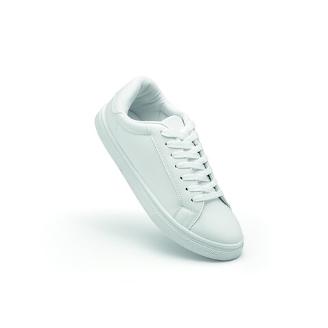 Sneakers aus PU Gr. 39 - Weiß bedrucken, Art.-Nr. MO2039-06