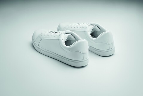 Sneakers aus PU Gr. 39 - Weiß bedrucken, Art.-Nr. MO2039-06