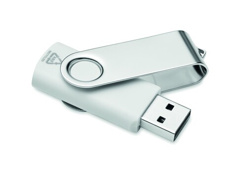 USB 16G recycelter ABS - Weiß bedrucken, Art.-Nr. MO2080-06