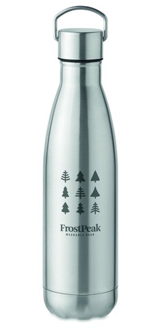 Doppelwandige Flasche 500 ml - Mattsilber bedrucken, Art.-Nr. MO2108-16 Doppelwandige Flasche 500 ml - Mattsilber bedrucken, Art.-Nr. MO2108-16