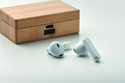 TWS 5.3 wireless Ohrhörer-Set - Holz bedrucken, Art.-Nr. MO2303-40 TWS 5.3 wireless Ohrhörer-Set - Holz bedrucken, Art.-Nr. MO2303-40