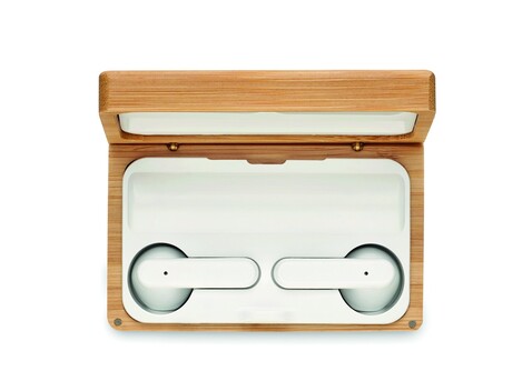 TWS 5.3 wireless Ohrhörer-Set - Holz bedrucken, Art.-Nr. MO2303-40 TWS 5.3 wireless Ohrhörer-Set - Holz bedrucken, Art.-Nr. MO2303-40