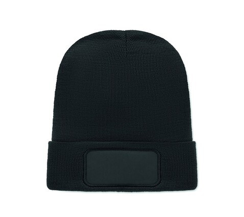 Beanie RPET-Polyester - Schwarz bedrucken, Art.-Nr. MO2359-03 Beanie RPET-Polyester - Schwarz bedrucken, Art.-Nr. MO2359-03