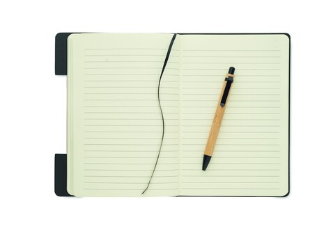 DIN A5 RPET Notizbuch-Set - Steingrau bedrucken, Art.-Nr. MO2390-15 DIN A5 RPET Notizbuch-Set - Steingrau bedrucken, Art.-Nr. MO2390-15