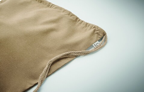 Beutel mit Kordelzug recycelt - Khaki bedrucken, Art.-Nr. MO2402-39 Beutel mit Kordelzug recycelt - Khaki bedrucken, Art.-Nr. MO2402-39