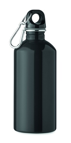 Trinkflasche recycelter 500ml - Schwarz bedrucken, Art.-Nr. MO2403-03