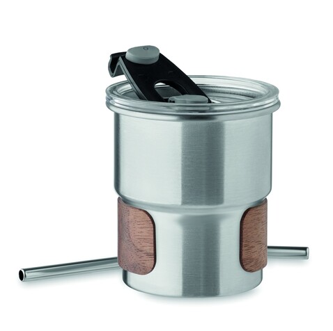 Einwandiger Becher 260 ml - Mattsilber bedrucken, Art.-Nr. MO2423-16