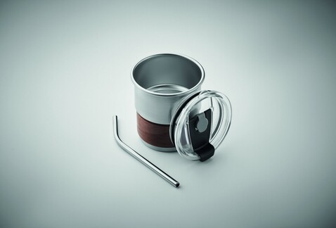 Einwandiger Becher 260 ml - Mattsilber bedrucken, Art.-Nr. MO2423-16