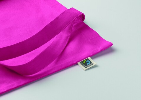 Einkaufstasche Fairtrade 180g - Fuchsie bedrucken, Art.-Nr. MO2589-38 Einkaufstasche Fairtrade 180g - Fuchsie bedrucken, Art.-Nr. MO2589-38