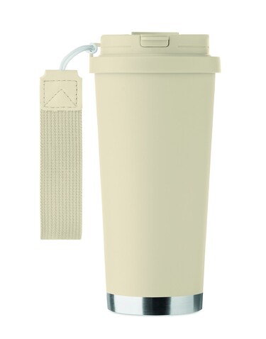 Doppelwandiger Trinkbecher 500m - Beige bedrucken, Art.-Nr. MO2662-13