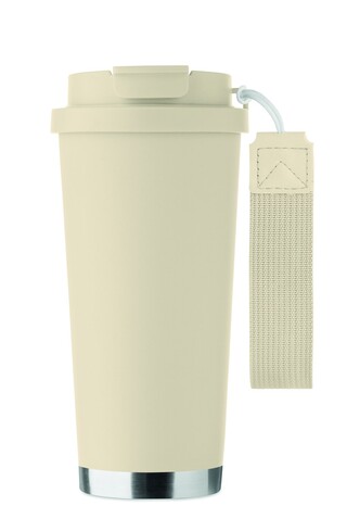 Doppelwandiger Trinkbecher 500m - Beige bedrucken, Art.-Nr. MO2662-13