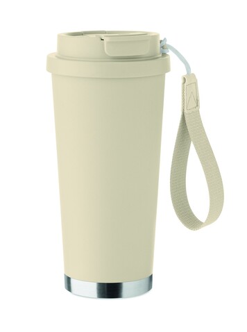 Doppelwandiger Trinkbecher 500m - Beige bedrucken, Art.-Nr. MO2662-13