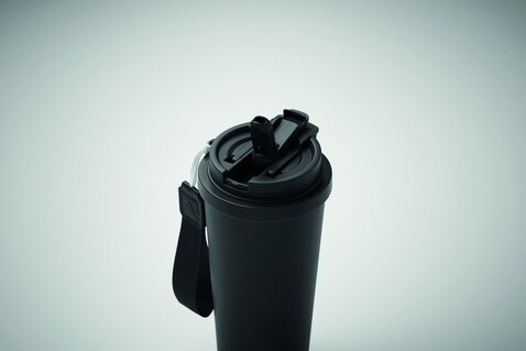 Doppelwandiger Trinkbecher 500m - Schwarz bedrucken, Art.-Nr. MO2662-03