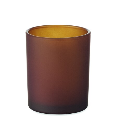 Kerze aus Pflanzenwachs 80 g - Braun bedrucken, Art.-Nr. MO2708-01 Kerze aus Pflanzenwachs 80 g - Braun bedrucken, Art.-Nr. MO2708-01