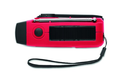 AM/FM Radio mit Taschenlampe MO2746- - Rot bedrucken, Art.-Nr. MO2746-05 AM/FM Radio mit Taschenlampe MO2746- - Rot bedrucken, Art.-Nr. MO2746-05