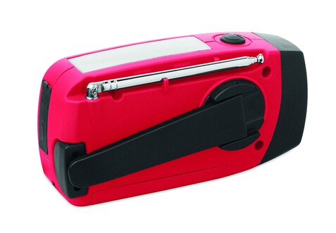 AM/FM Radio mit Taschenlampe MO2746- - Rot bedrucken, Art.-Nr. MO2746-05 AM/FM Radio mit Taschenlampe MO2746- - Rot bedrucken, Art.-Nr. MO2746-05