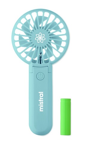 Klappbarer Ventilator - Babyblau bedrucken, Art.-Nr. MO2779-66